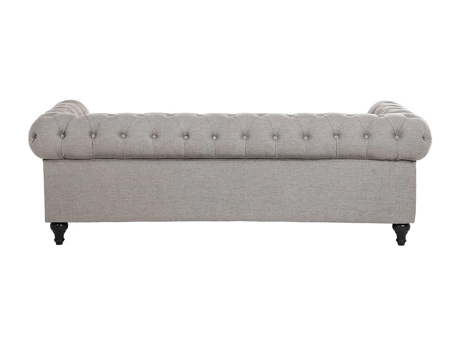 Ensemble de salon CHESTERFIELD Tissu Gris clair 4 places