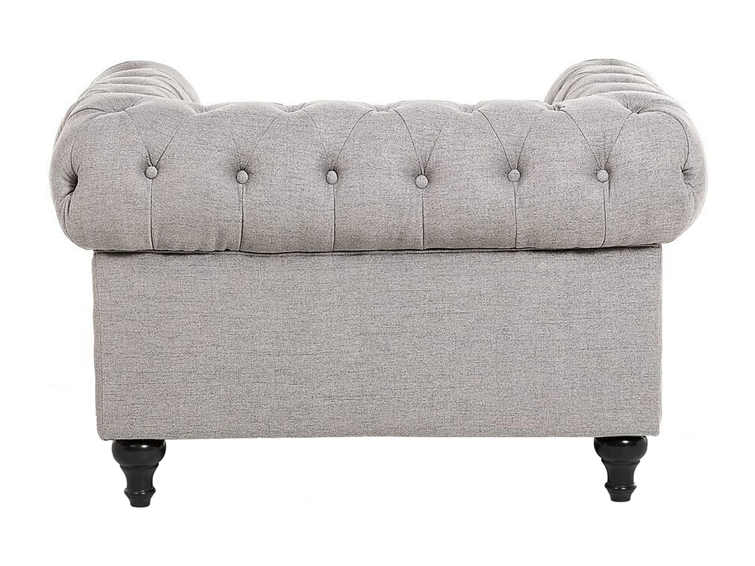 Ensemble de salon CHESTERFIELD Tissu Gris clair 4 places