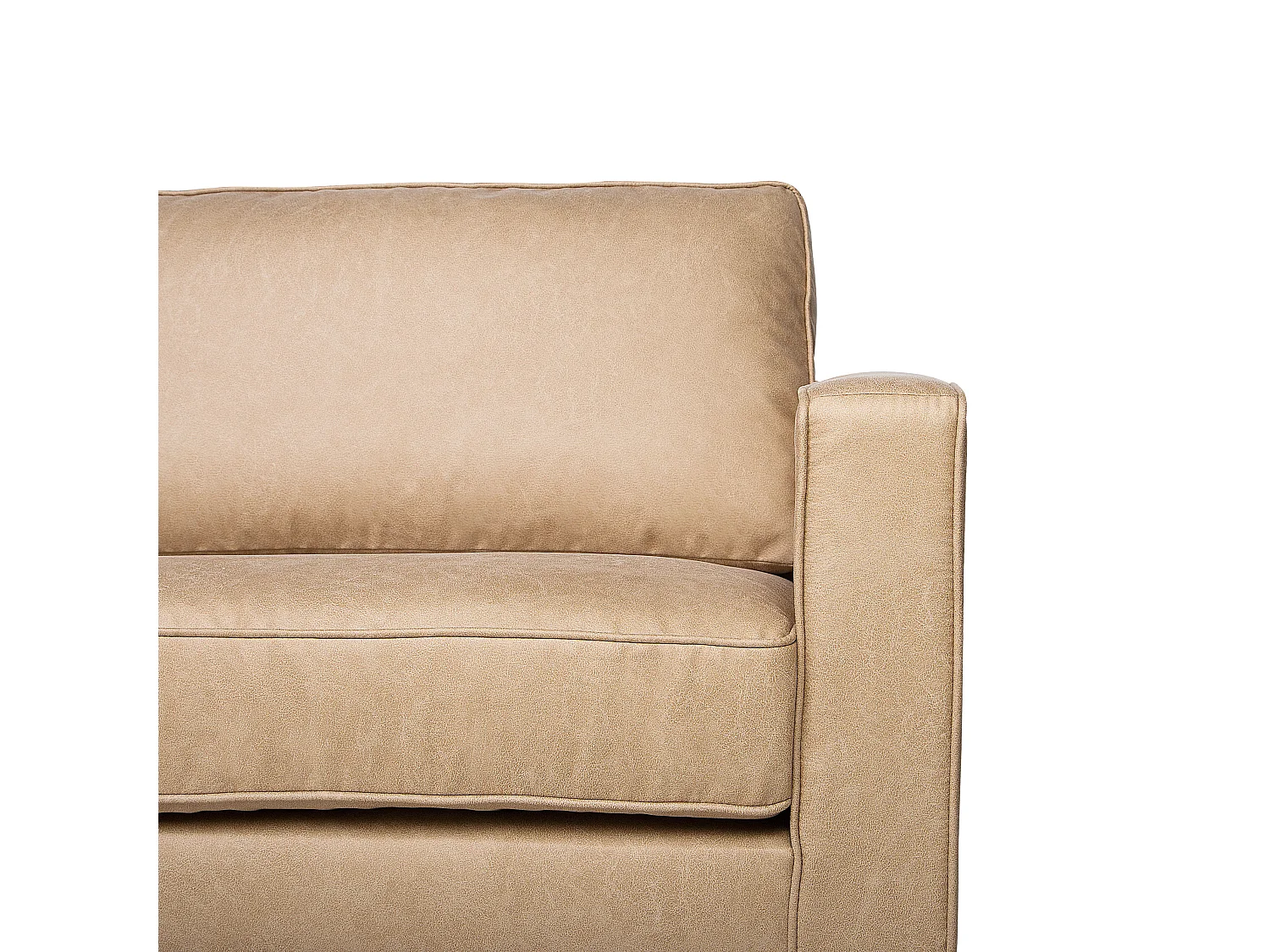 Ensemble de salon SAVALEN Cuir PU Beige 4 places