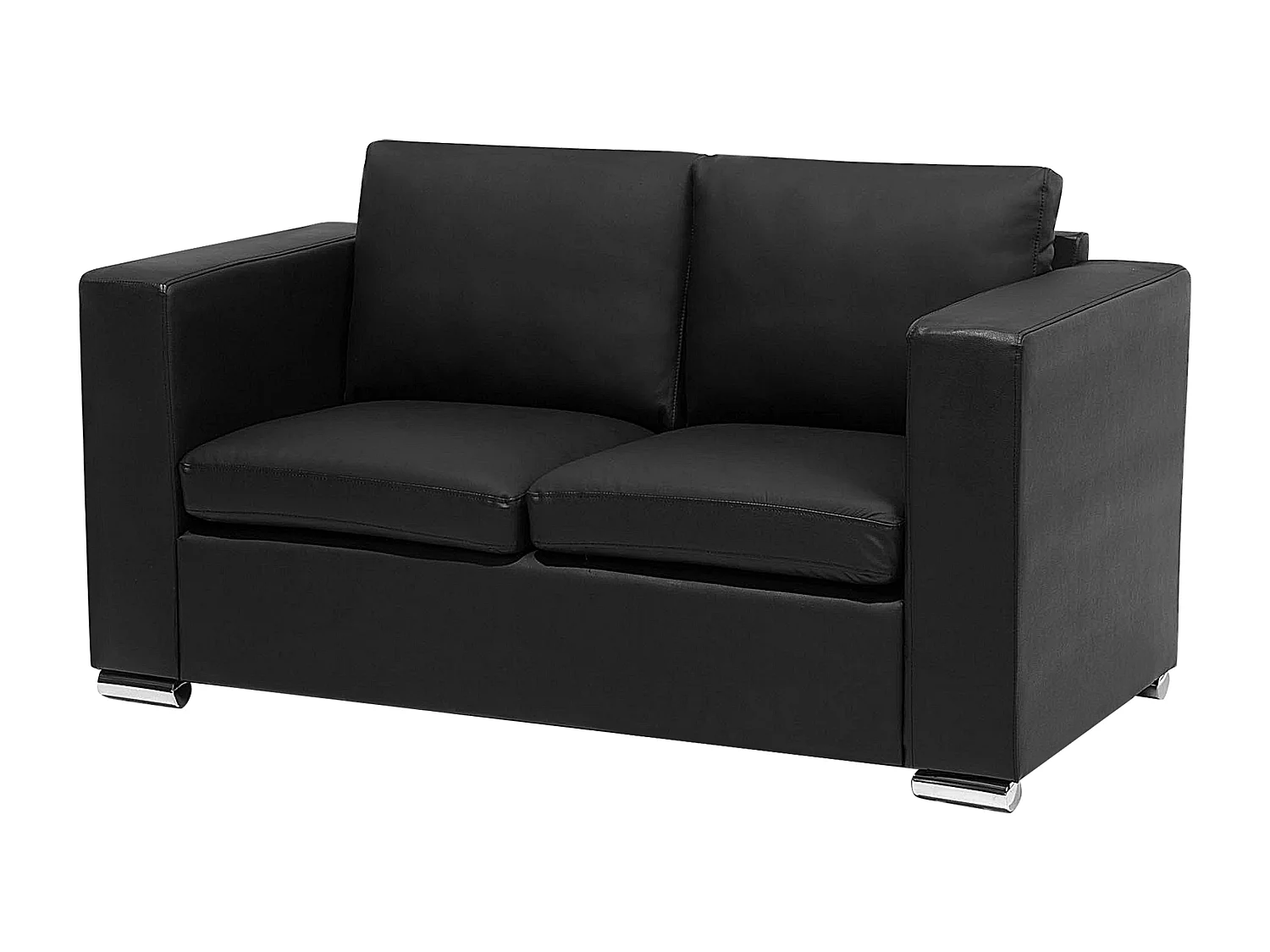 Set da salotto HELSINKI Pelle naturale Nero 6 posti