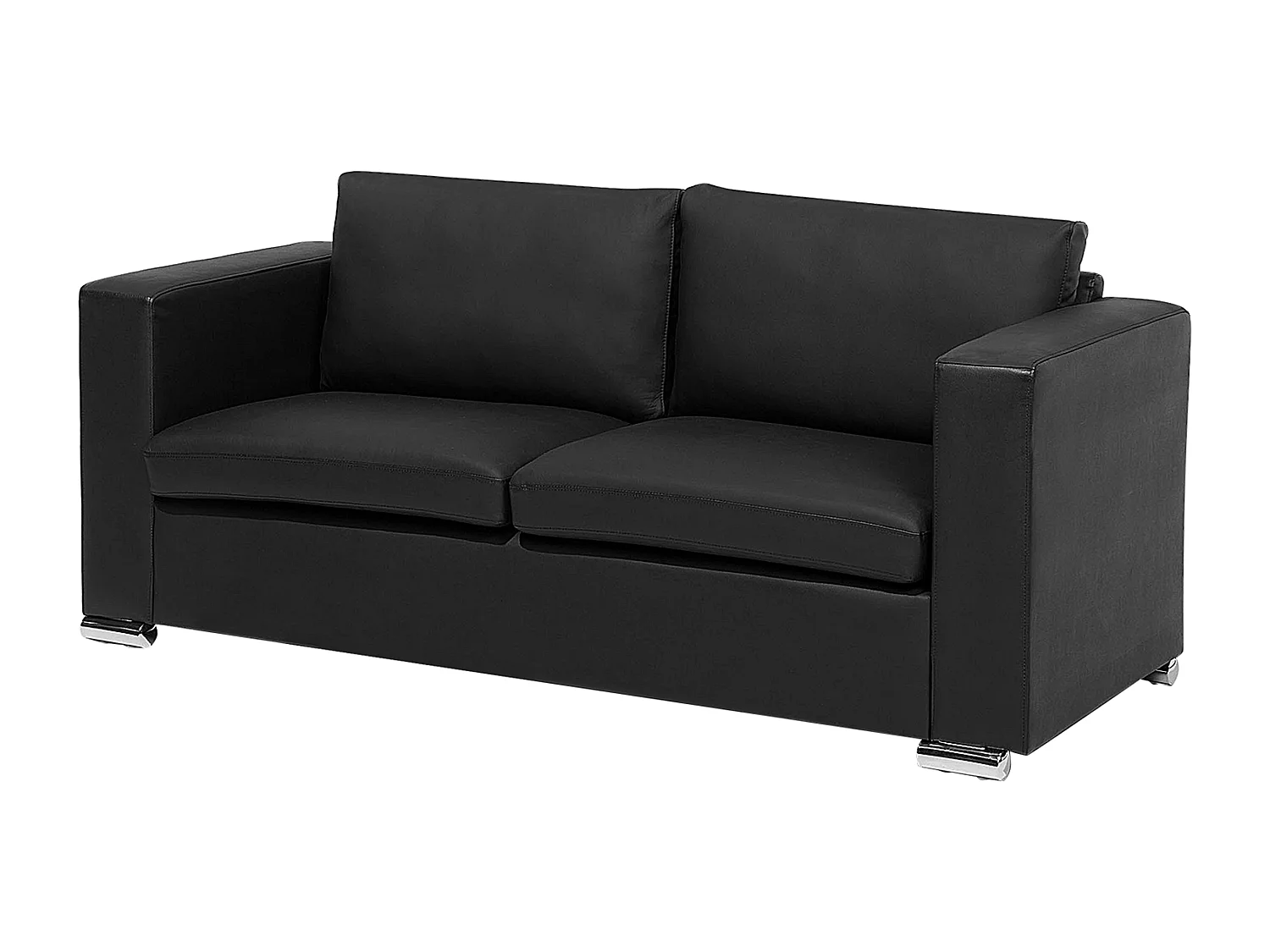 Sofa Set aus Leder in Schwarz 6-Sitzer Sitzgruppe HELSINKI