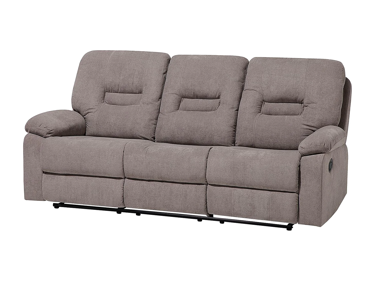 Ensemble de salon relax manuel 6 places BERGEN Tissu Taupe