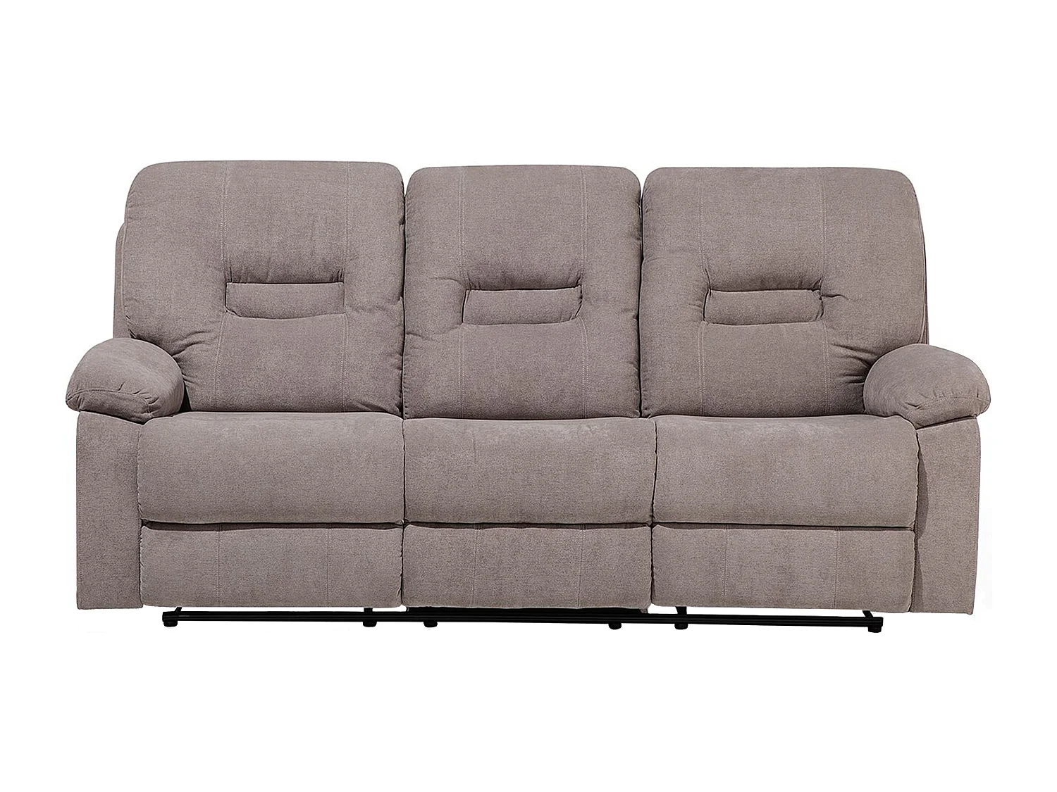 Ensemble de salon relax manuel 6 places BERGEN Tissu Taupe