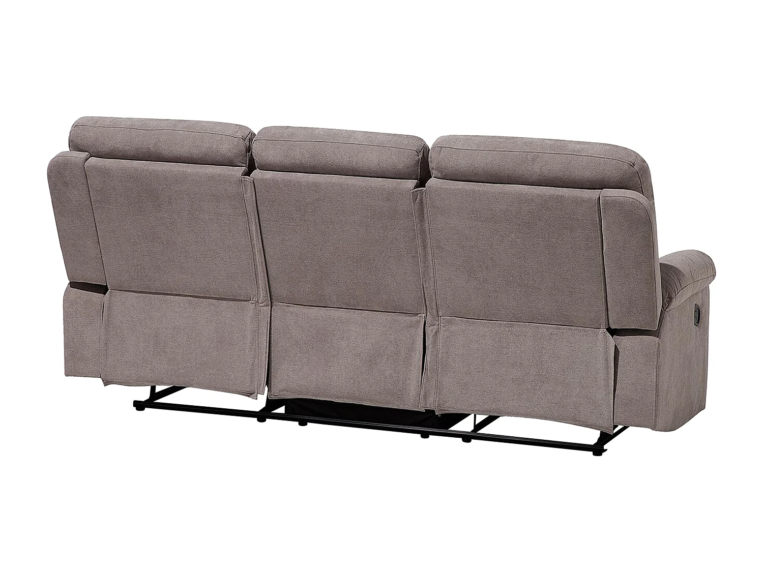 Ensemble de salon relax manuel 6 places BERGEN Tissu Taupe