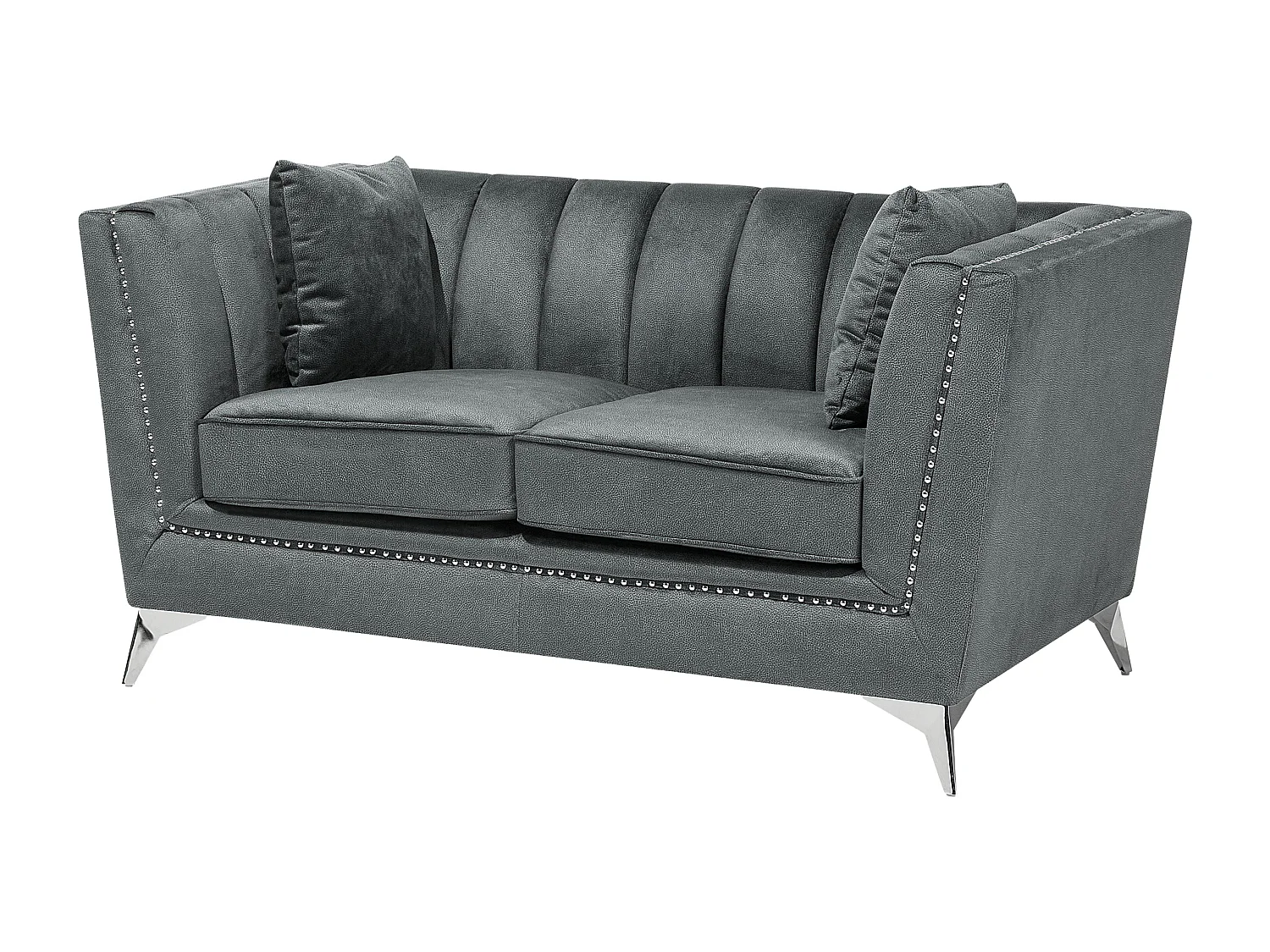 Ensemble de salon 5 places GAULA Velours Gris