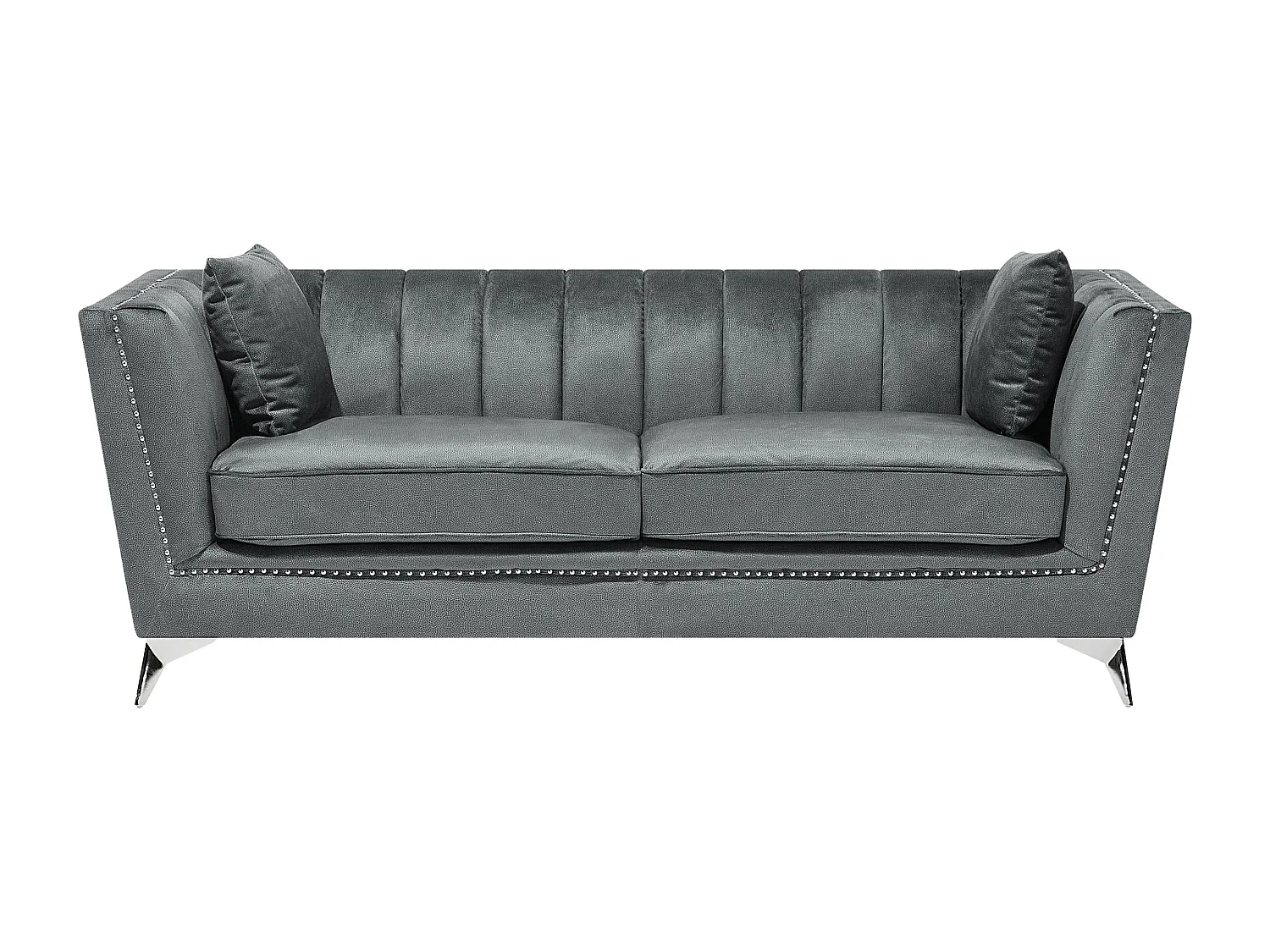 Ensemble de salon 5 places GAULA Velours Gris