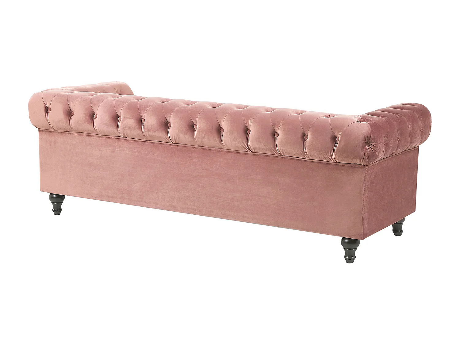 Conjunto de sala de estar CHESTERFIELD Veludo Rosa 4 lugares