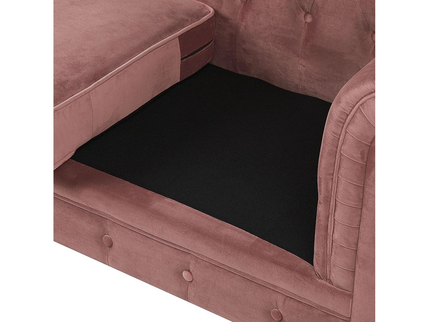 Bankenset CHESTERFIELD Fluweel Roze 4-zitter