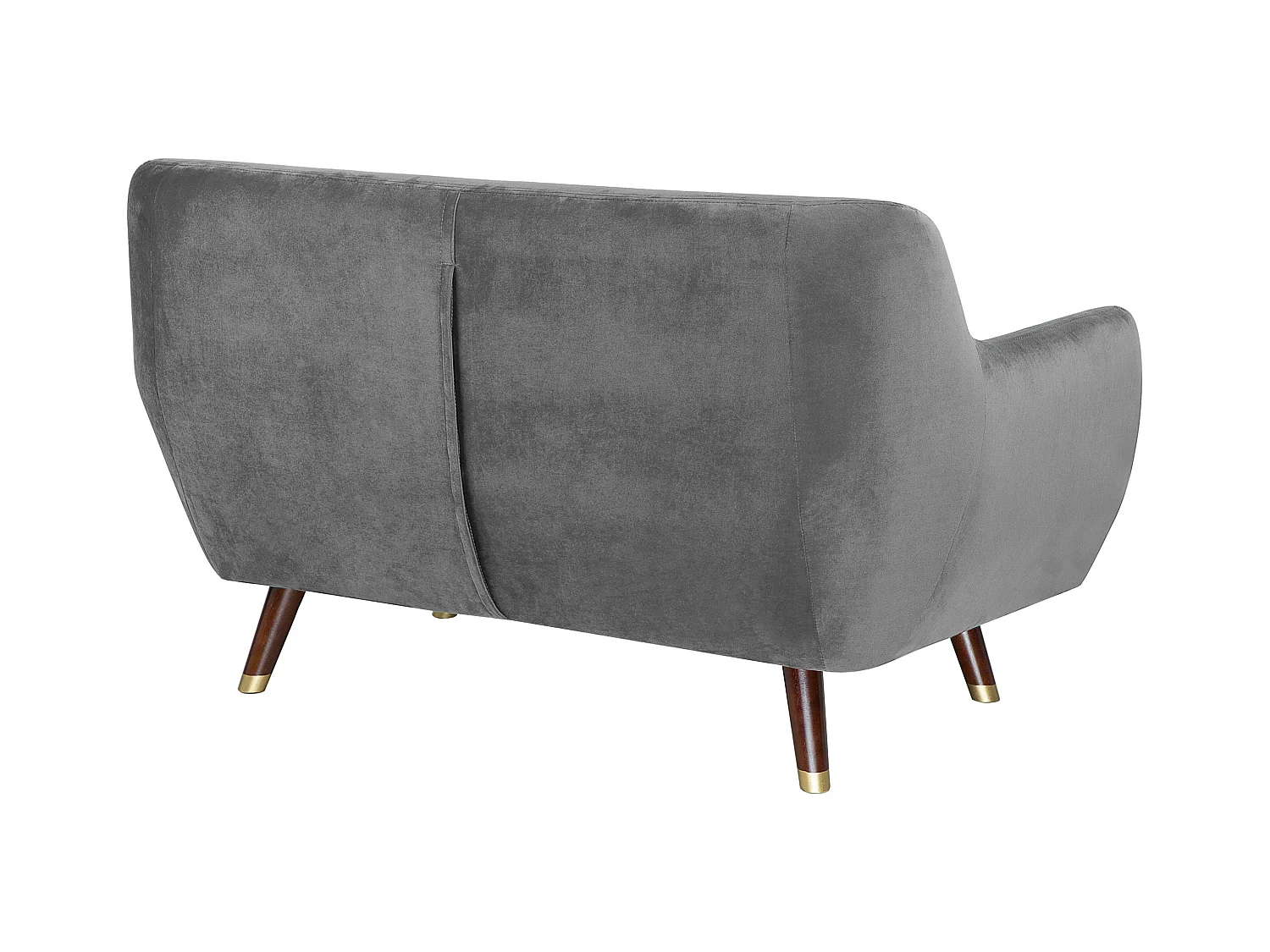 Modernes Sofa Set mit Sessel aus Samtstoff in Grau Bodo