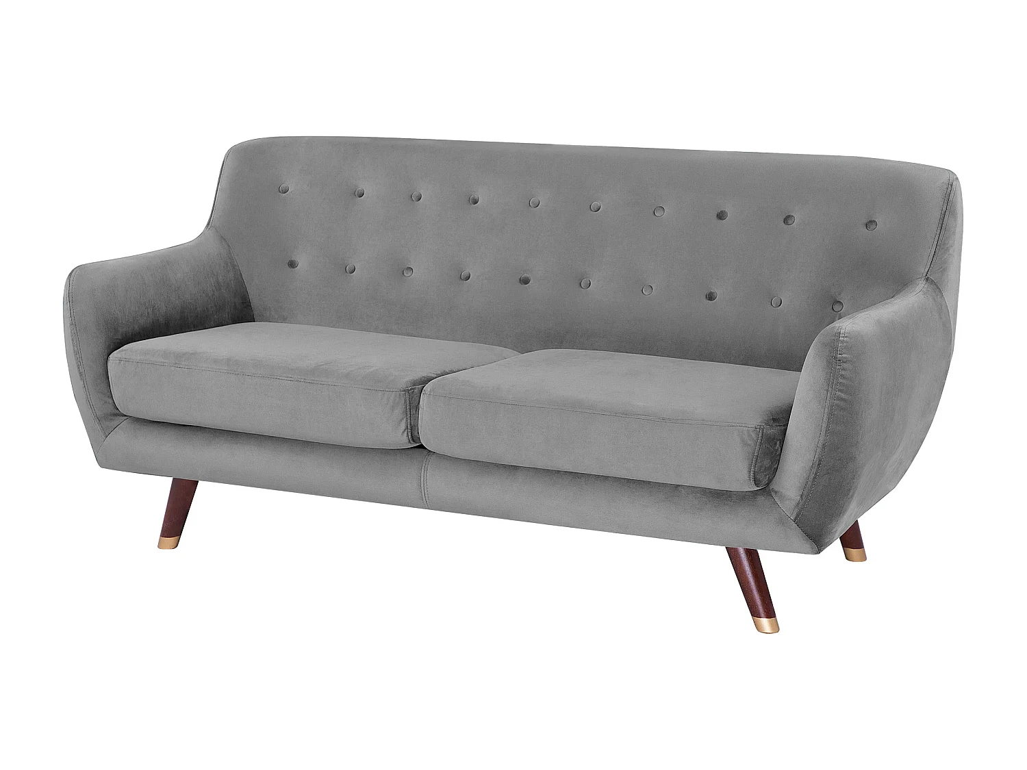 Ensemble de salon BODO Velours Gris 6 places