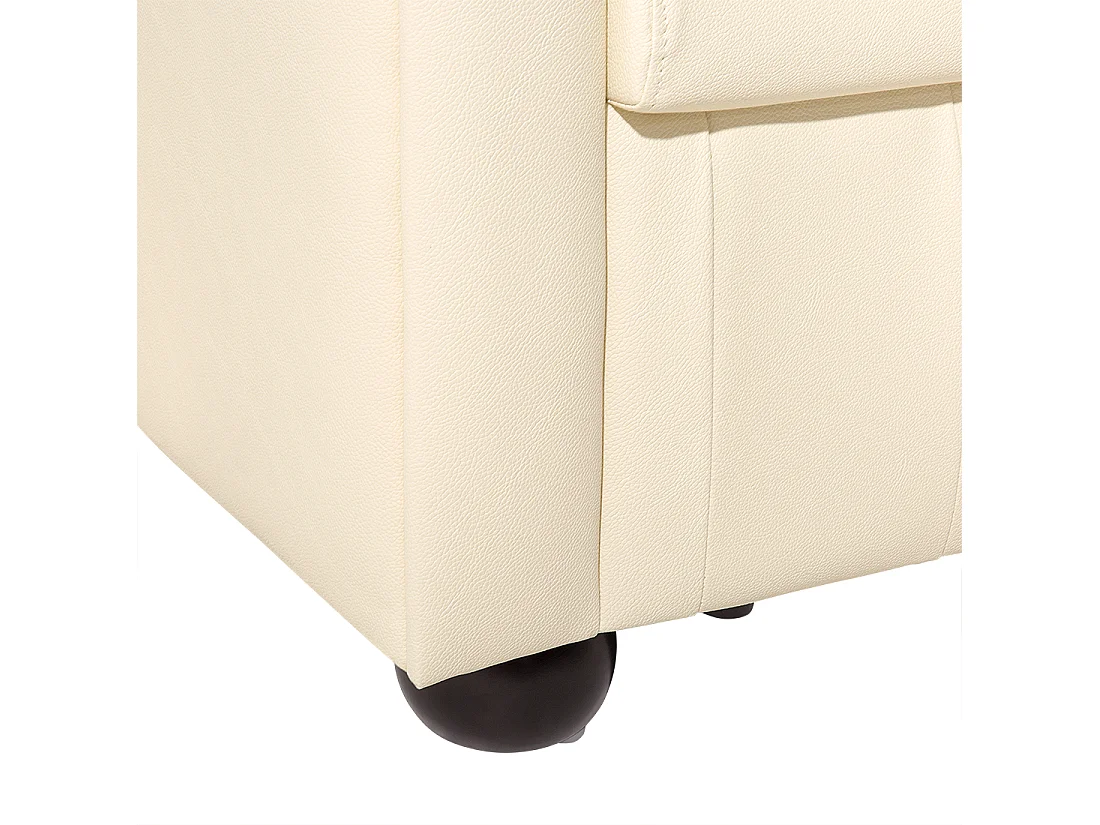 Set da salotto CHESTERFIELD Pelle naturale Crema 4 posti