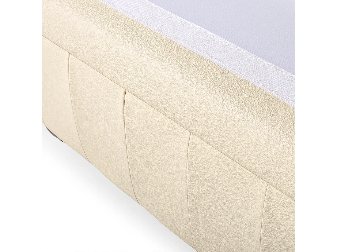 Komplet wypoczynkowy CHESTERFIELD Skóra naturalna Kremowy dla 4 osób