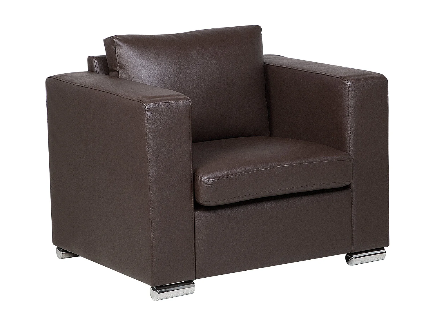 Ensemble de salon 6 places HELSINKI Cuir Marron foncé