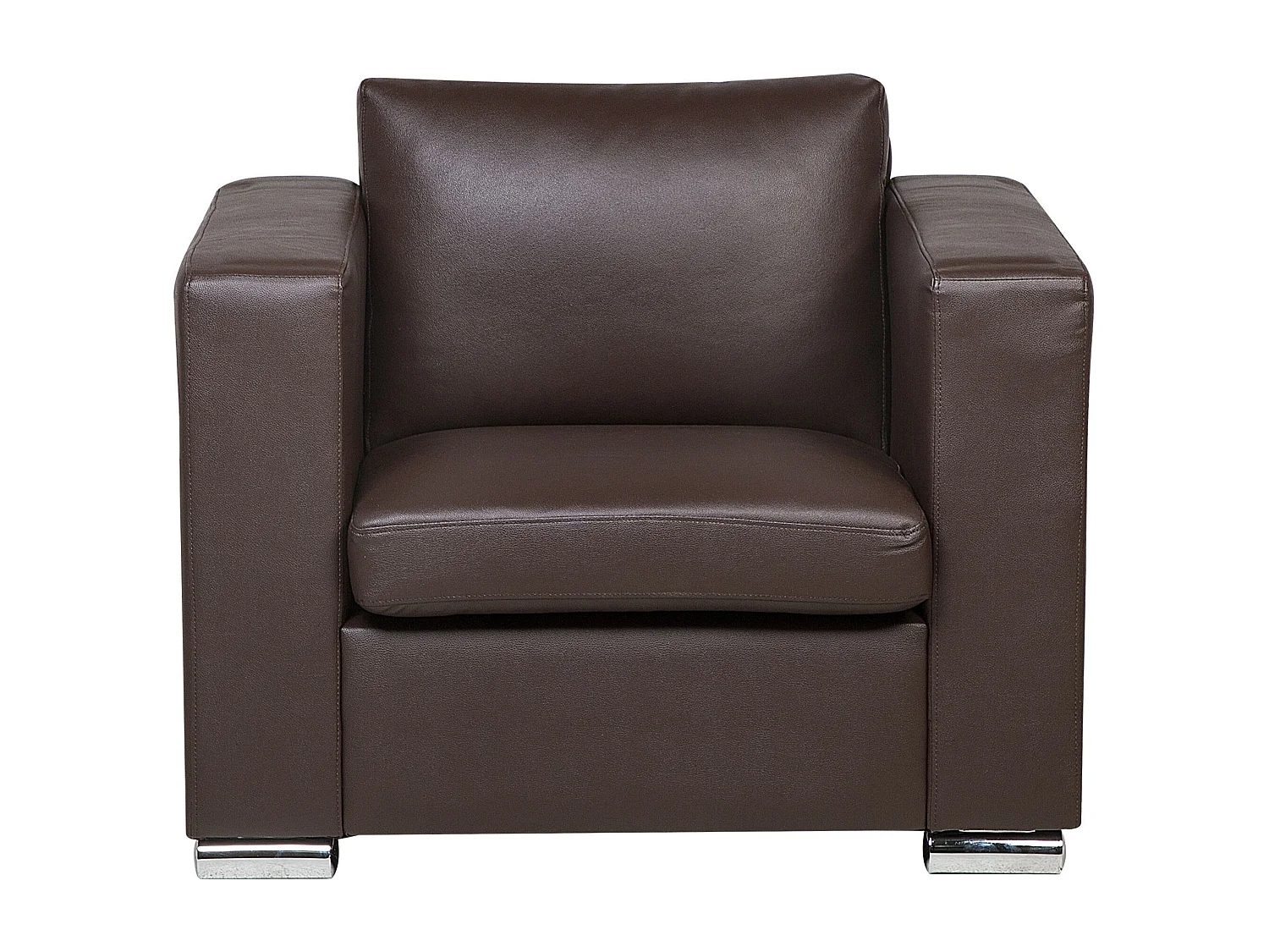 Ensemble de salon 6 places HELSINKI Cuir Marron foncé