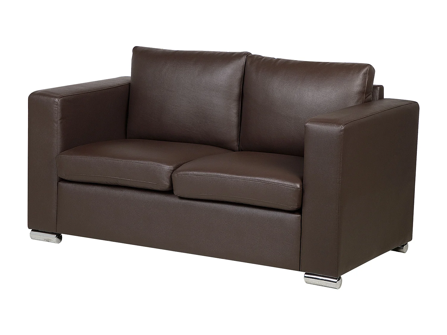 Ensemble de salon 6 places HELSINKI Cuir Marron foncé