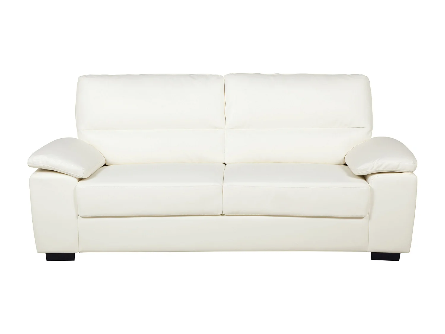 Ensemble de salon 5 places VOGAR Cuir PU Blanc cassé