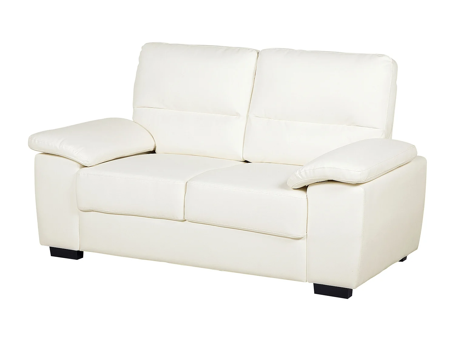 Ensemble de salon 5 places VOGAR Cuir PU Blanc cassé