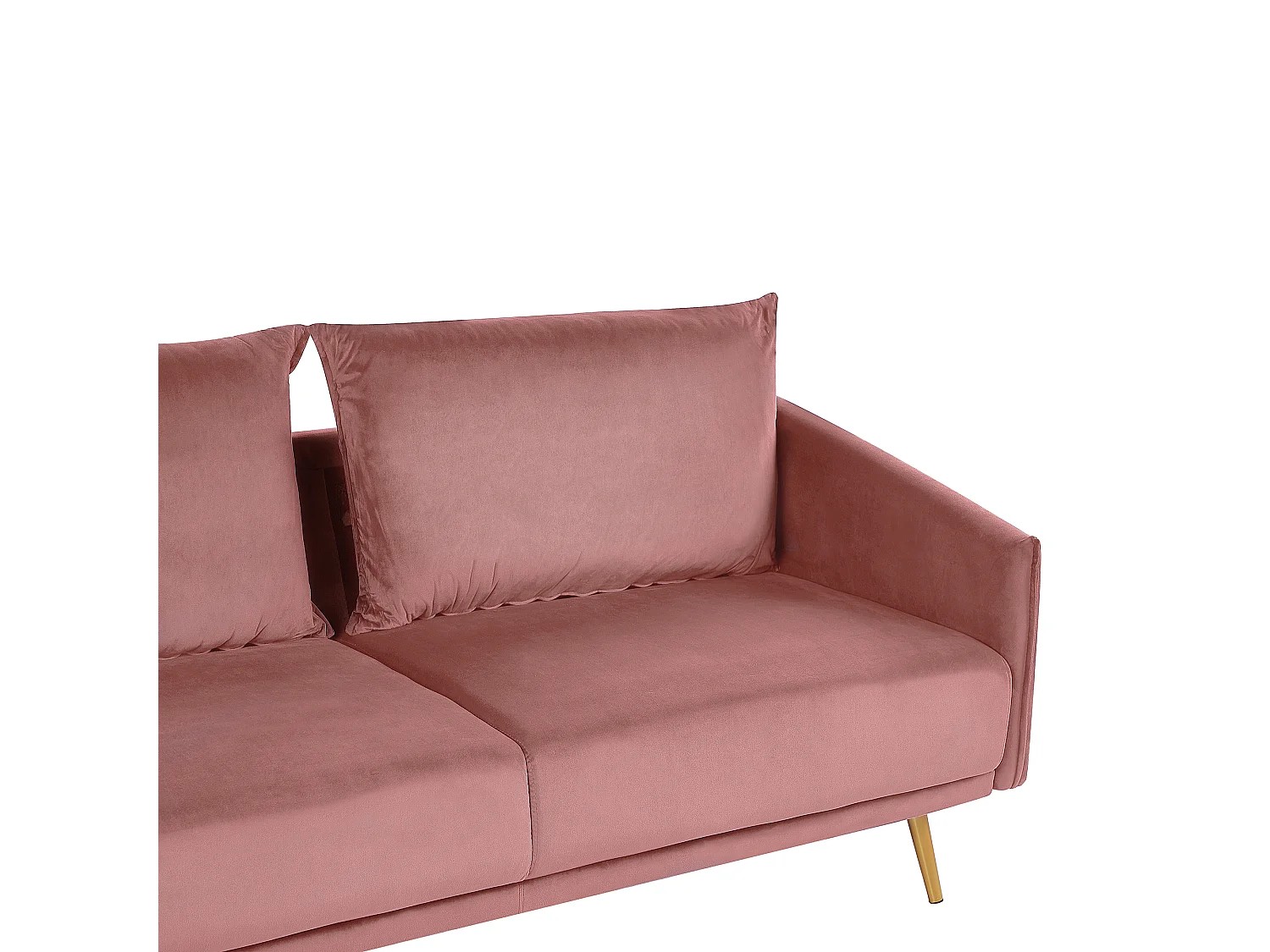 Conjunto de sala de estar MAURA Veludo Rosa 5 lugares