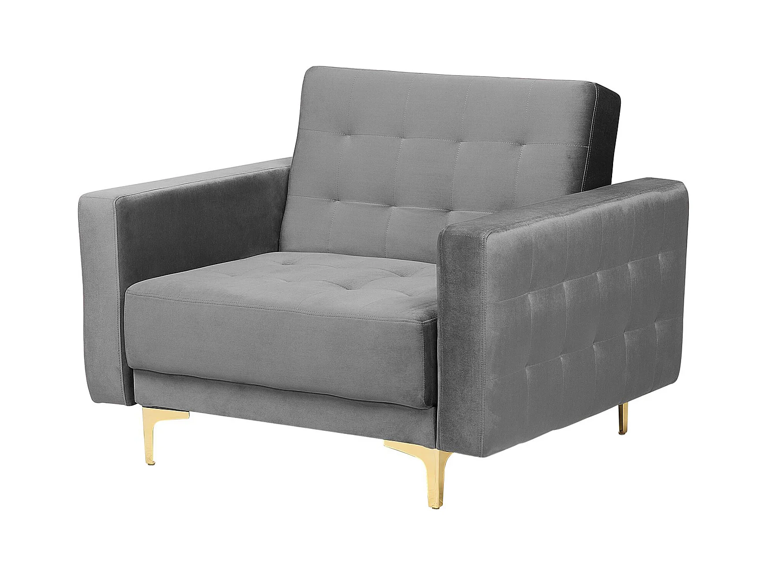 Komplet wypoczynkowy ABERDEEN Welur Szary dla 5 osób