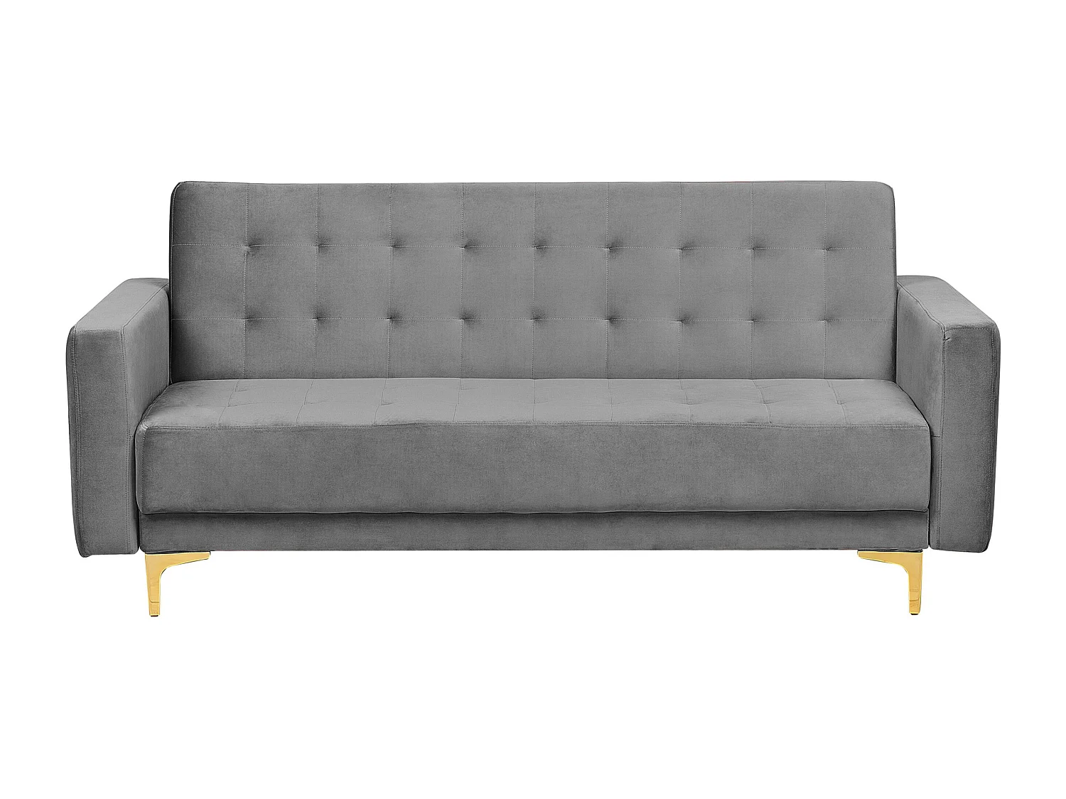 Conjunto de sala de estar ABERDEEN Veludo Cinzento 5 lugares