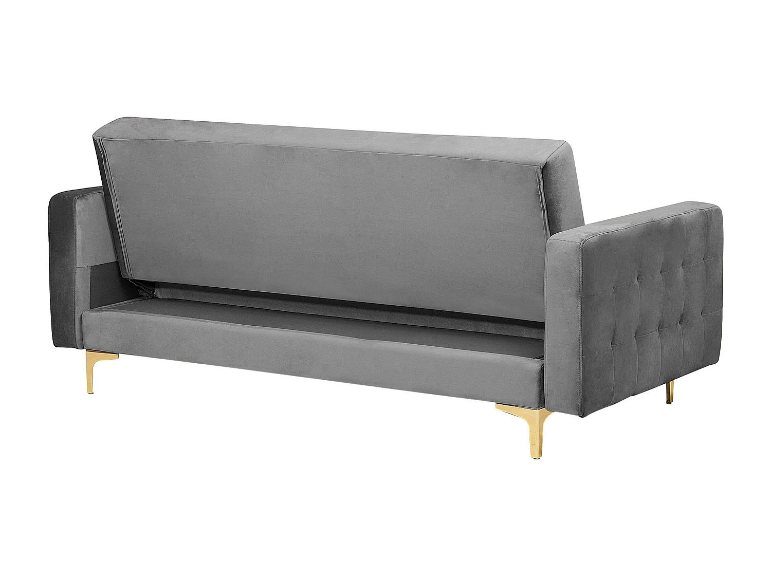 Conjunto de sala de estar ABERDEEN Veludo Cinzento 5 lugares