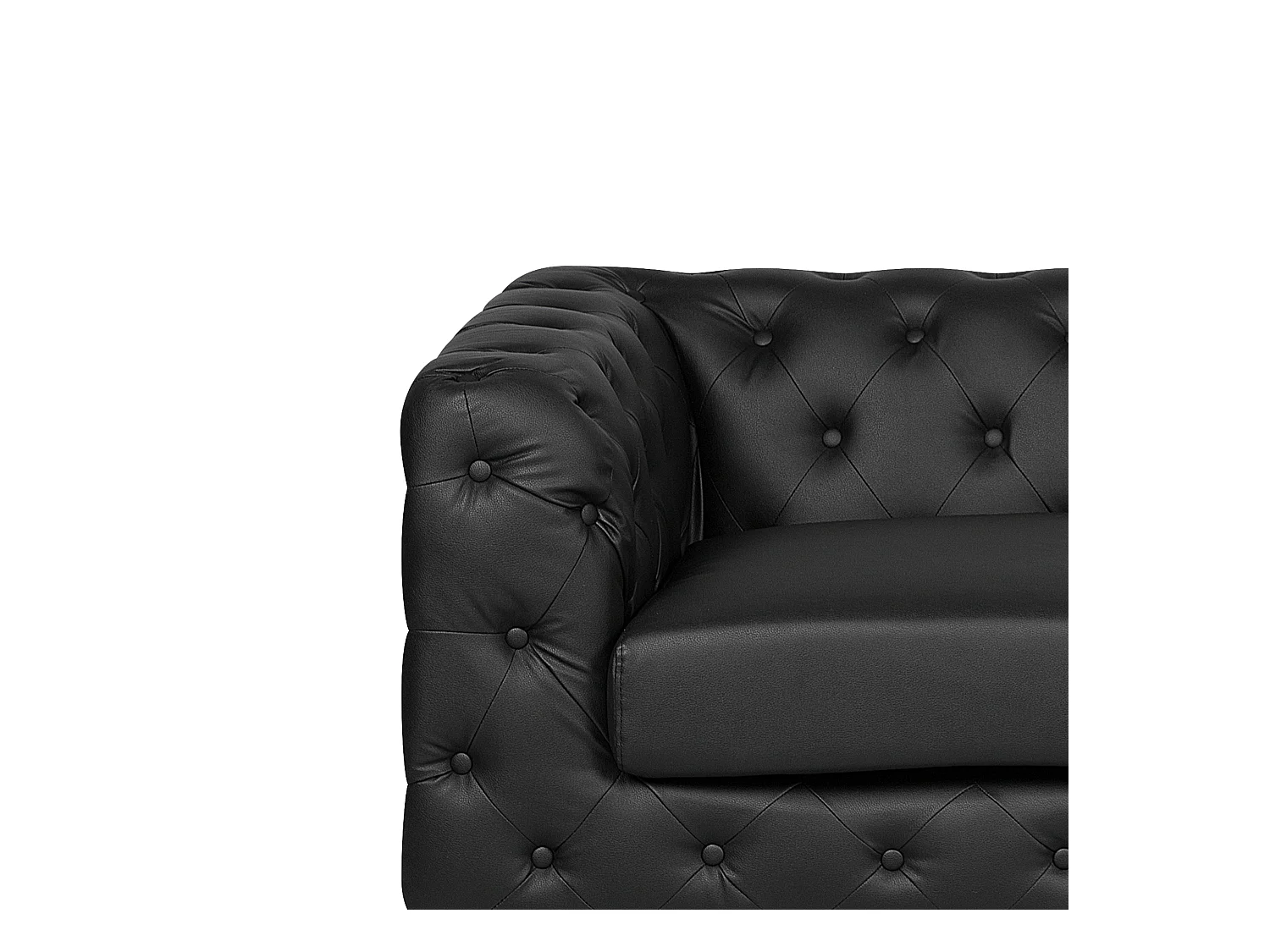 Bankenset VISSLAND Kunstleer Zwart 5-zitter