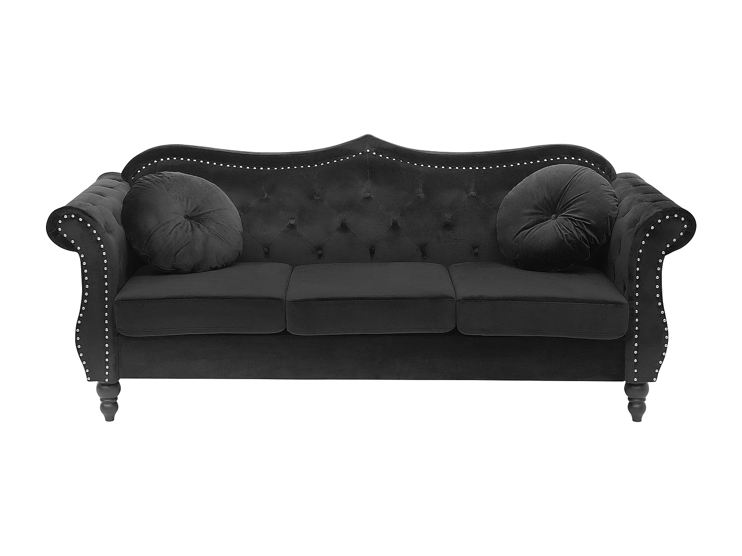 Ensemble de salon 5 places SKIEN Velours Noir