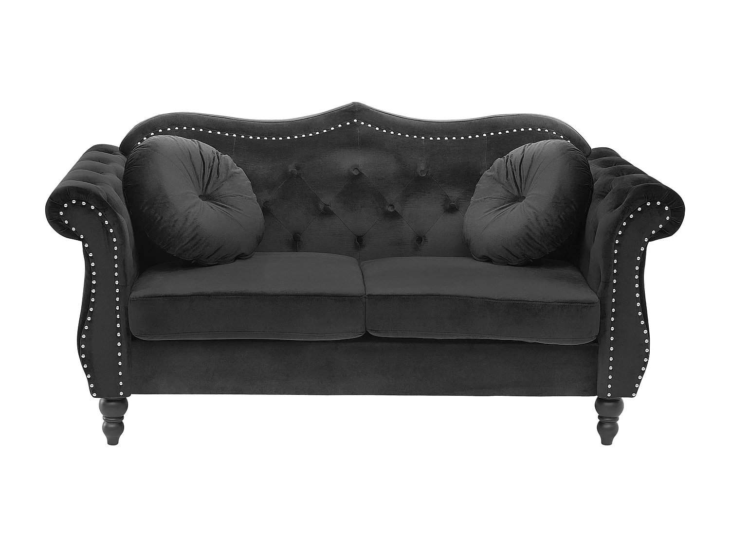 Ensemble de salon 5 places SKIEN Velours Noir