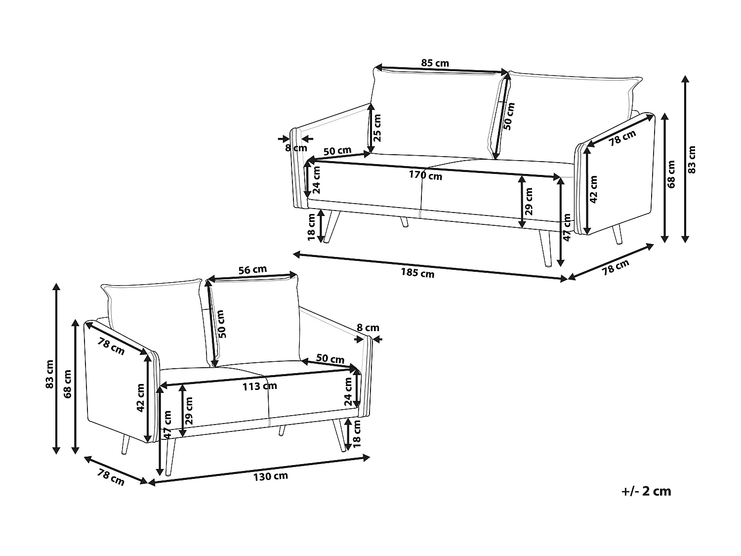 Sofa Set aus Samtstoff Grün 2-Sitzer 3-Sitzer modernes Wohnzimmer-Set Maura