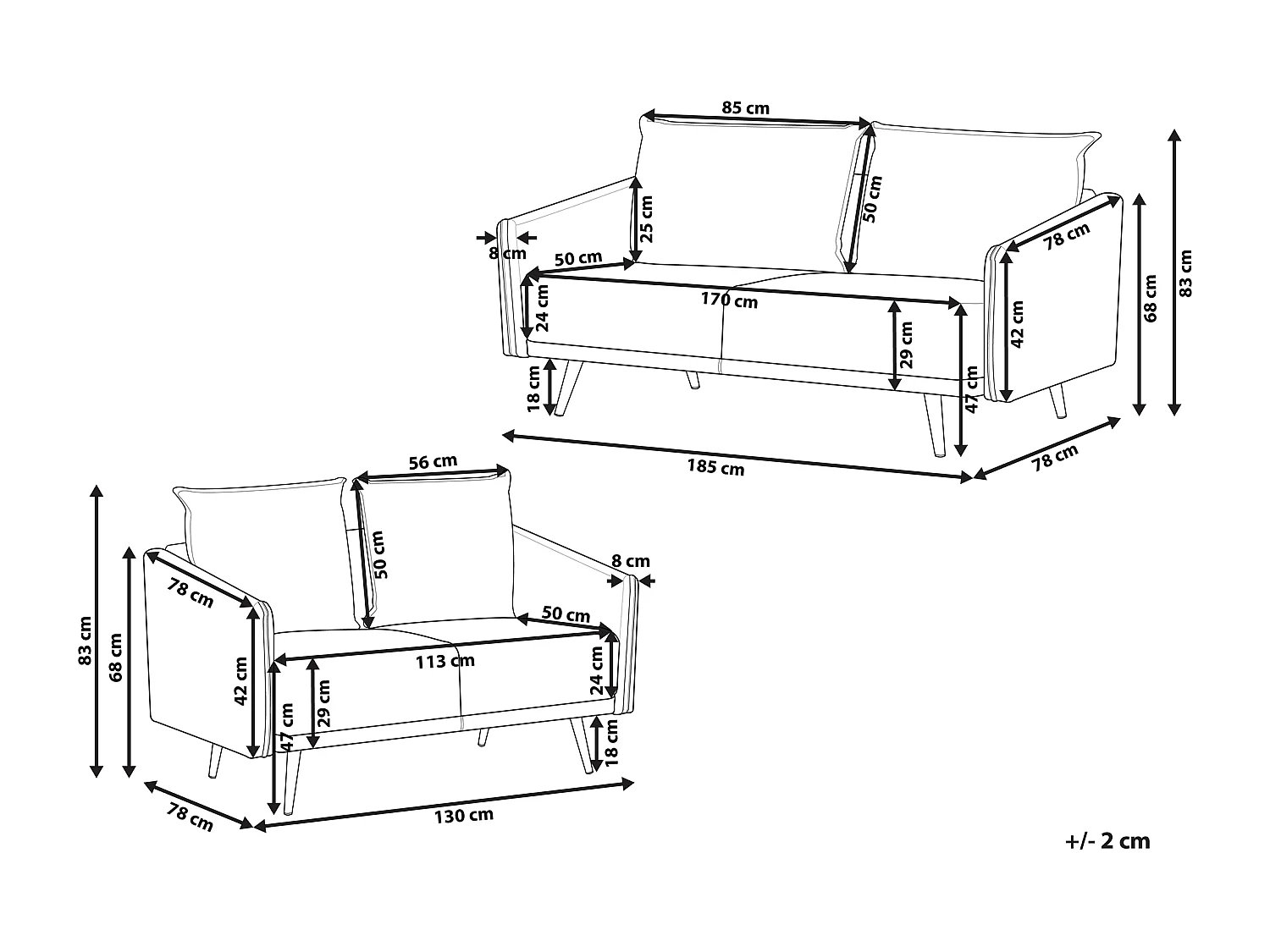 Ensemble de salon 5 places MAURA Velours Vert émeraude