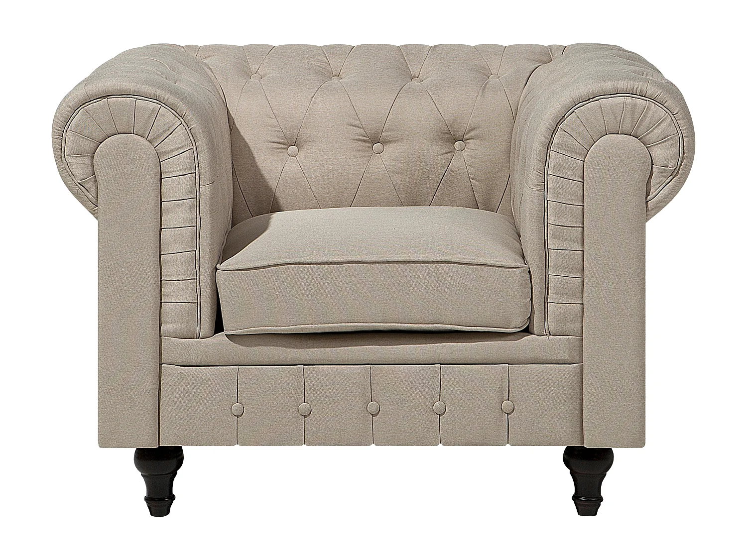 Bankenset CHESTERFIELD Stof Beige 4-zitter