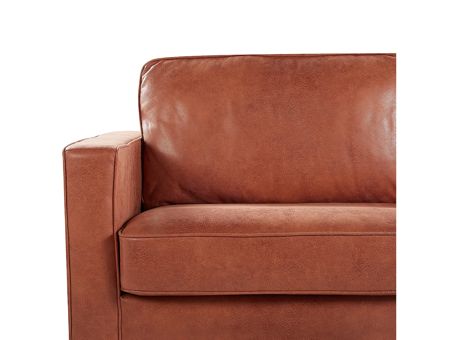 Modernes Wohnzimmer Set Sofa Sessel Lederoptik in Goldbraun Savalen