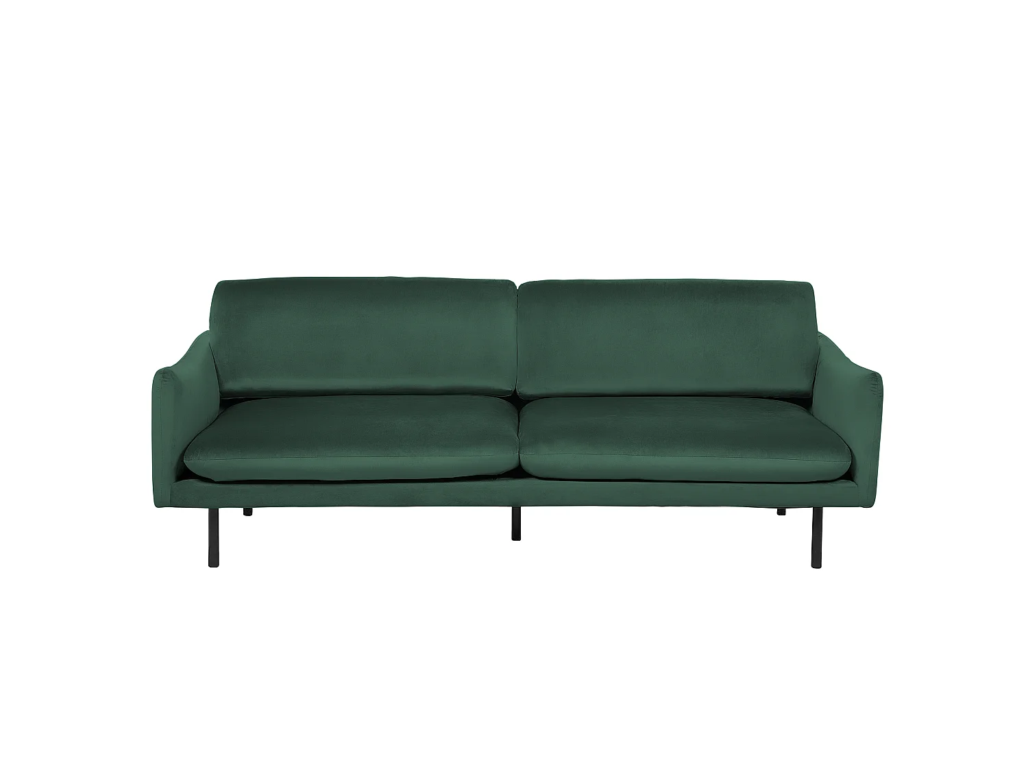Ensemble canapé et fauteuil en velours vert 4 places VINTERBRO