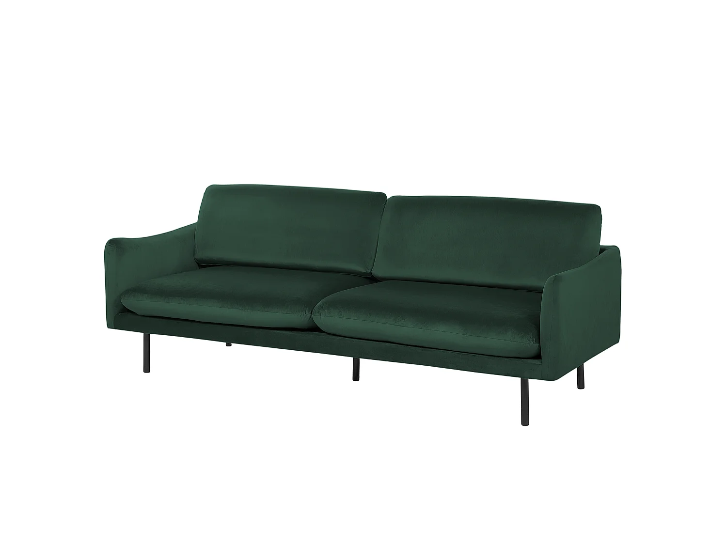 Ensemble canapé et fauteuil en velours vert 4 places VINTERBRO