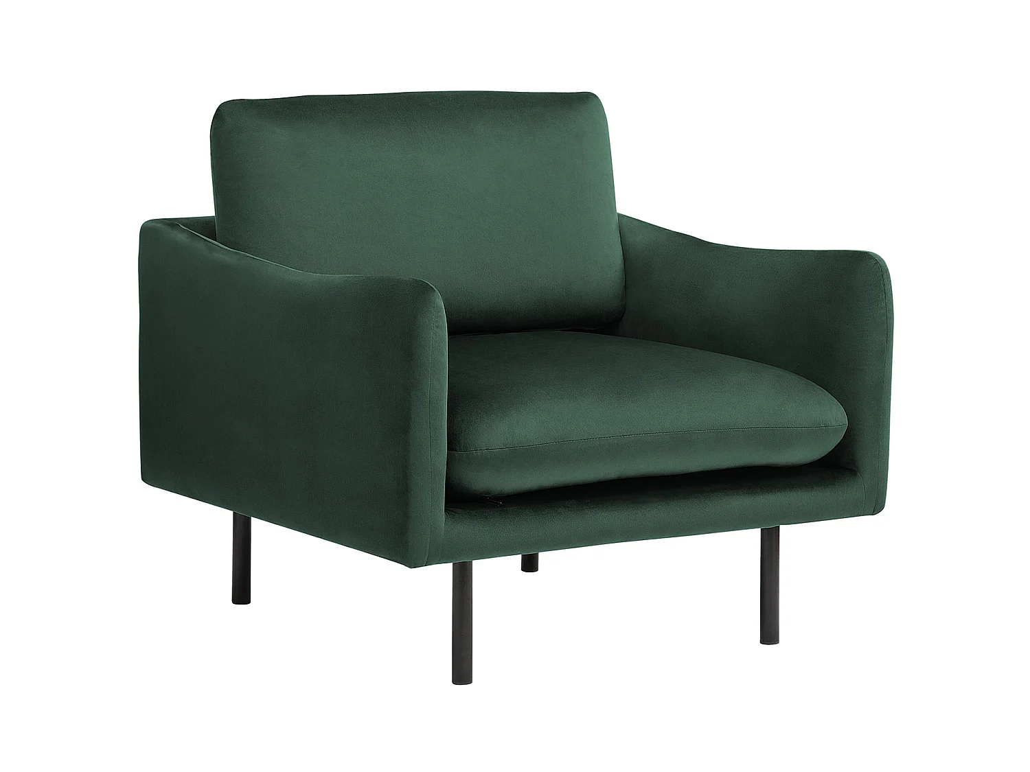 Ensemble canapé et fauteuil en velours vert 4 places VINTERBRO