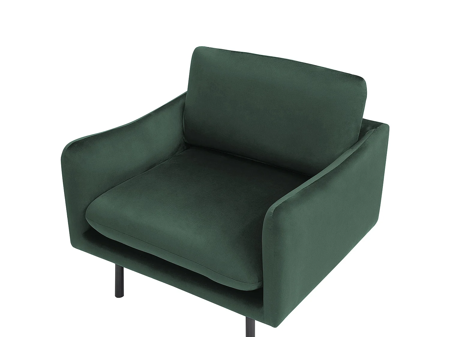 Ensemble canapé et fauteuil en velours vert 4 places VINTERBRO