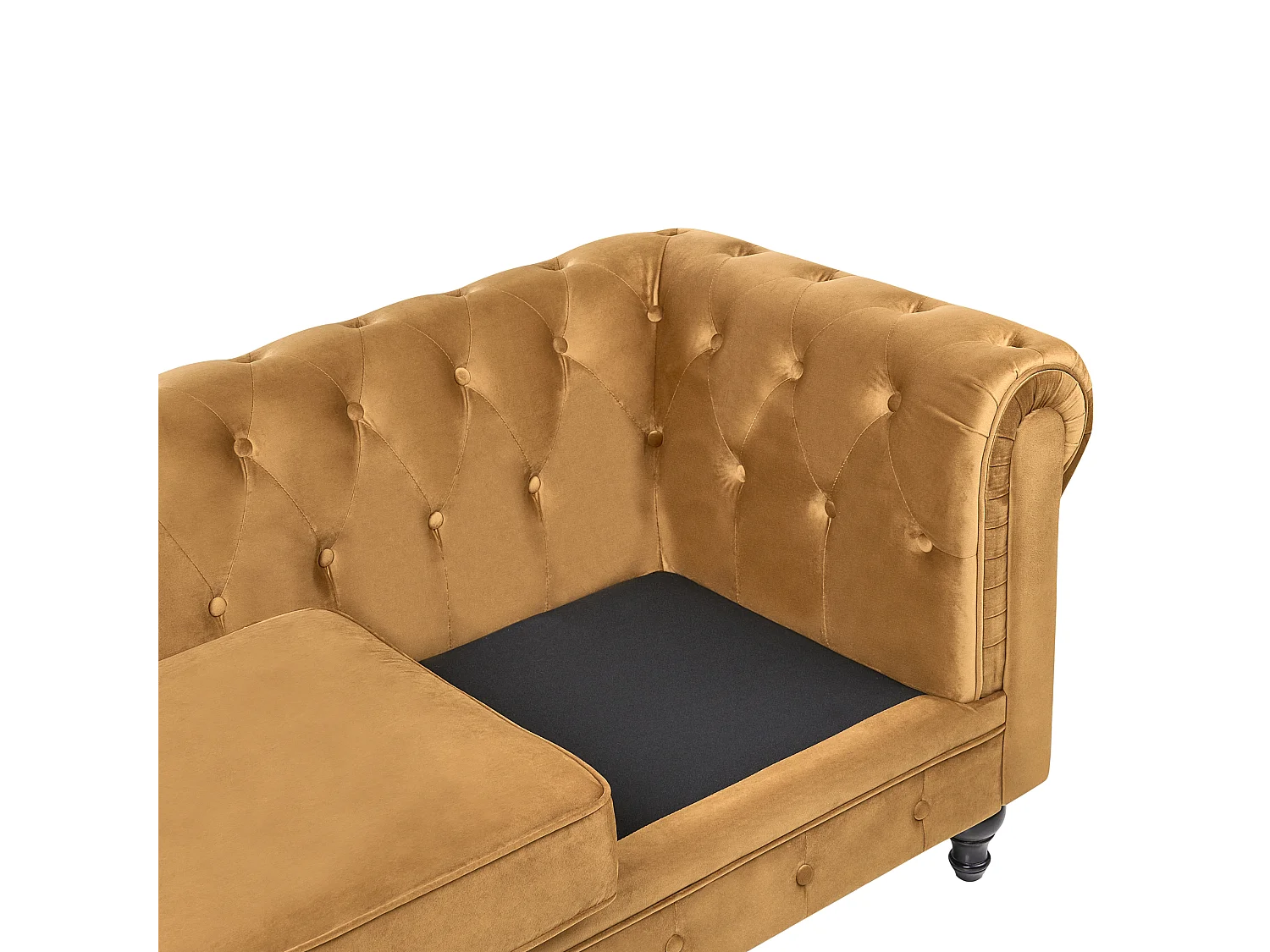 Set da salotto CHESTERFIELD Velluto Senape 4 posti