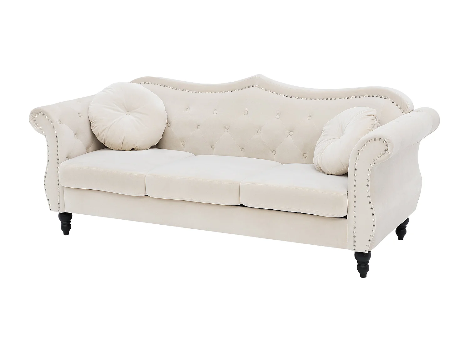 Bankenset SKIEN Fluweel Beige 5-zitter