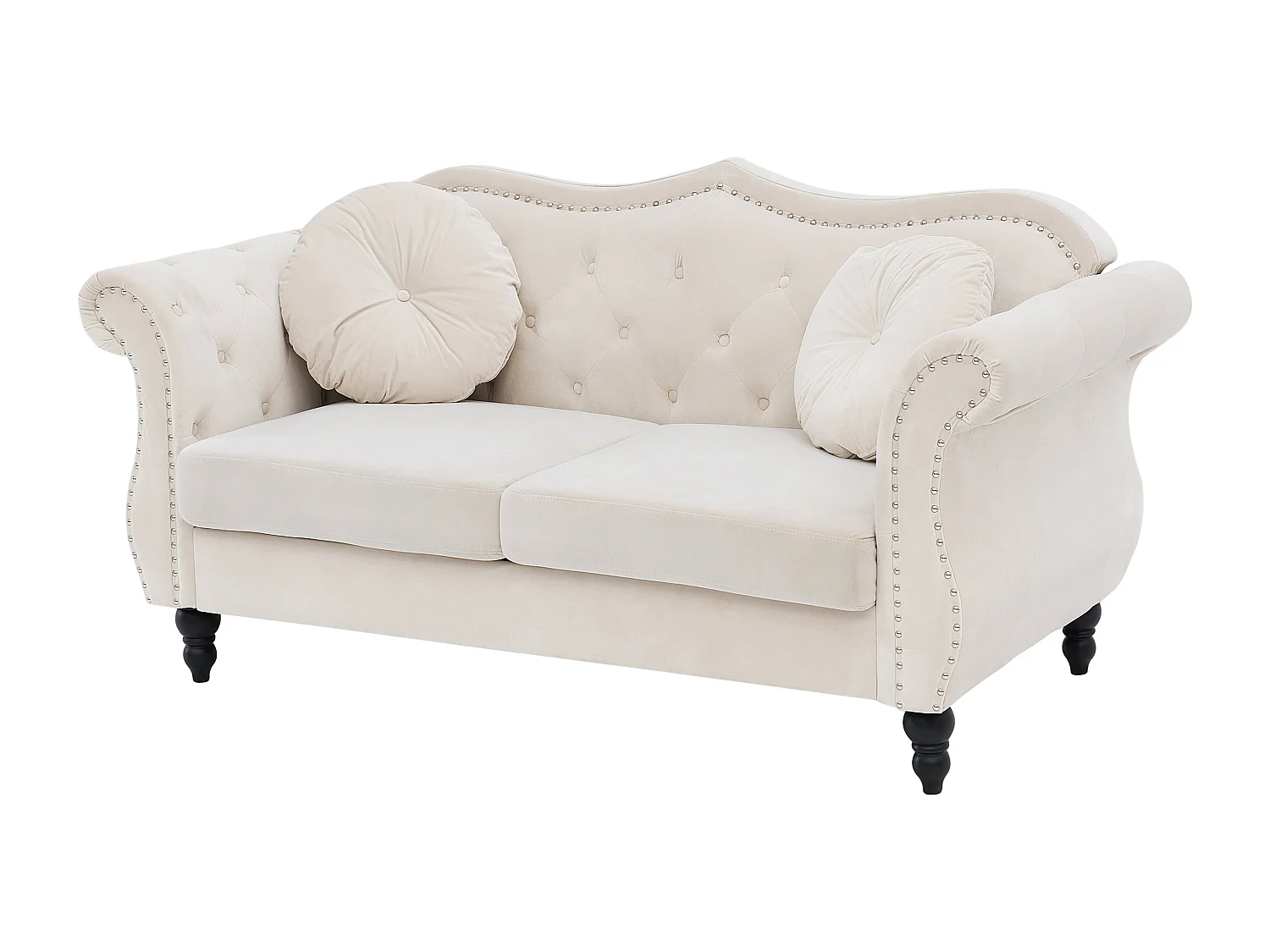 Bankenset SKIEN Fluweel Beige 5-zitter