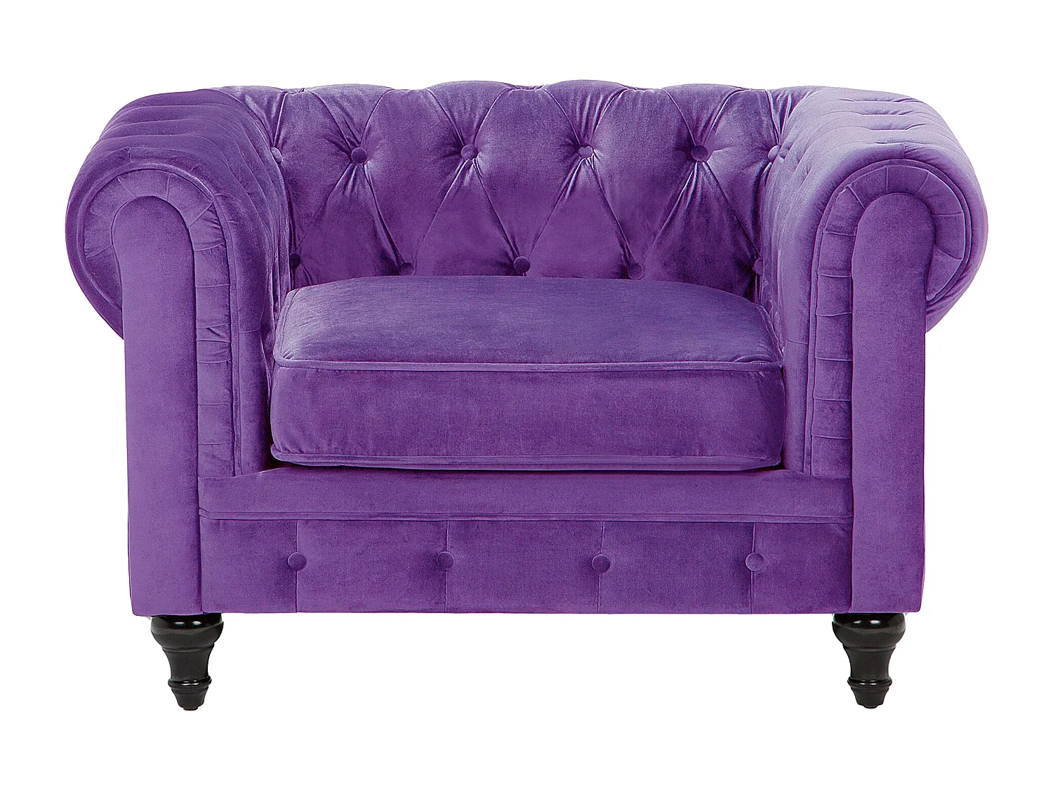 Ensemble de salon CHESTERFIELD Velours Violet 4 places