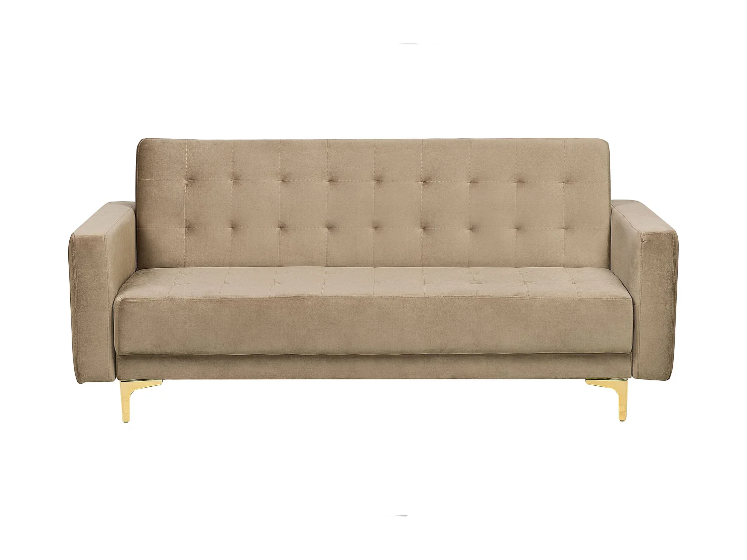 Ensemble de salon 5 places ABERDEEN Velours Beige sable