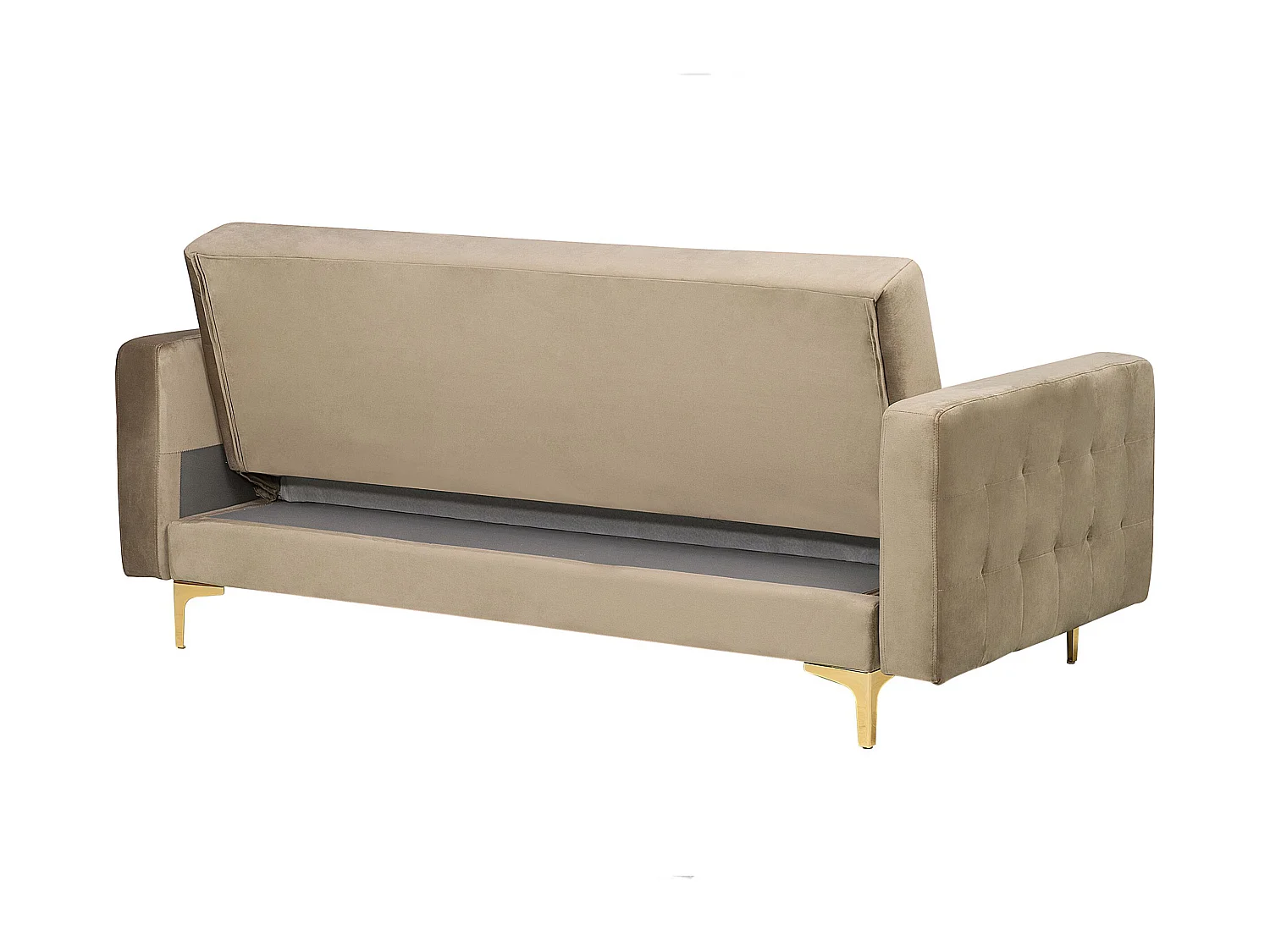 Ensemble de salon 5 places ABERDEEN Velours Beige sable