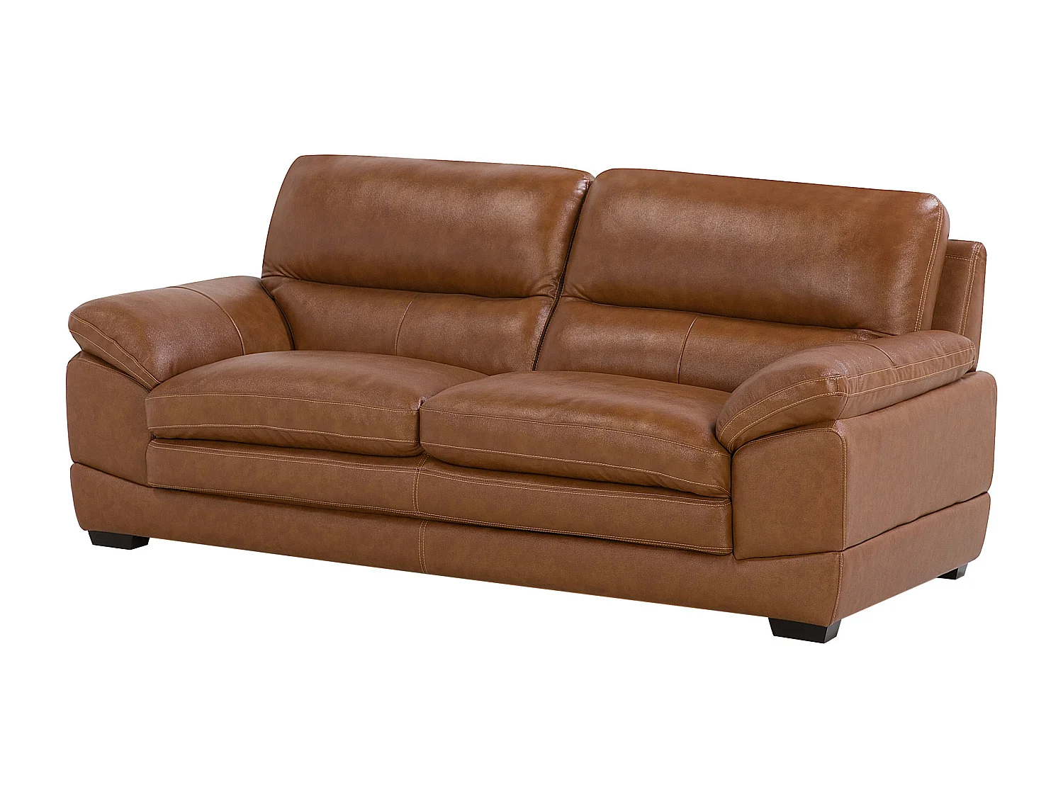 Ledersessel Ledersofa Goldbraun modernes Wohnzimmer-Set Horten
