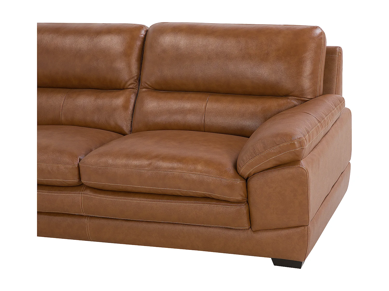 Ledersessel Ledersofa Goldbraun modernes Wohnzimmer-Set Horten