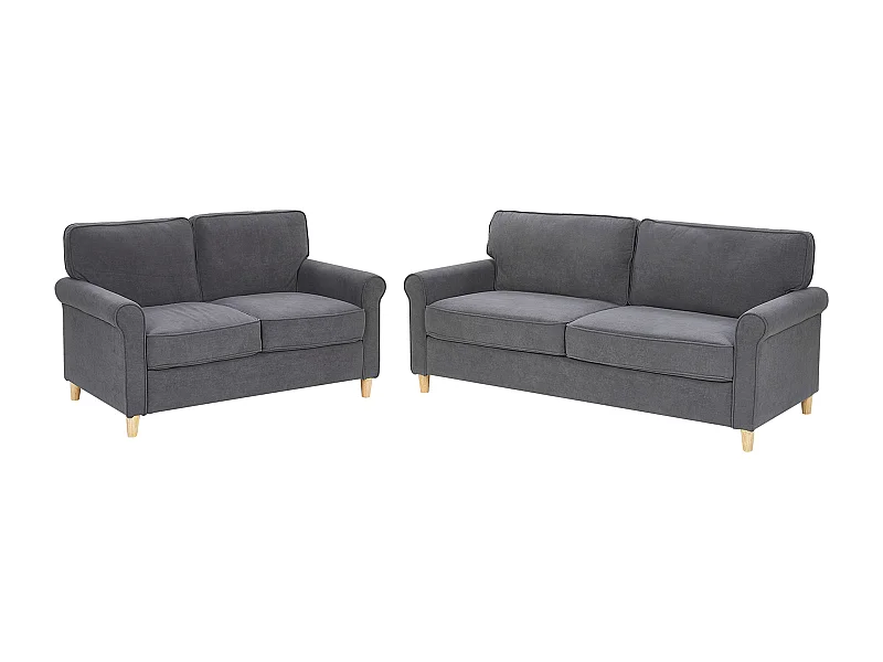 Set da salotto RONNEBY Velluto Grigio scuro 5 posti