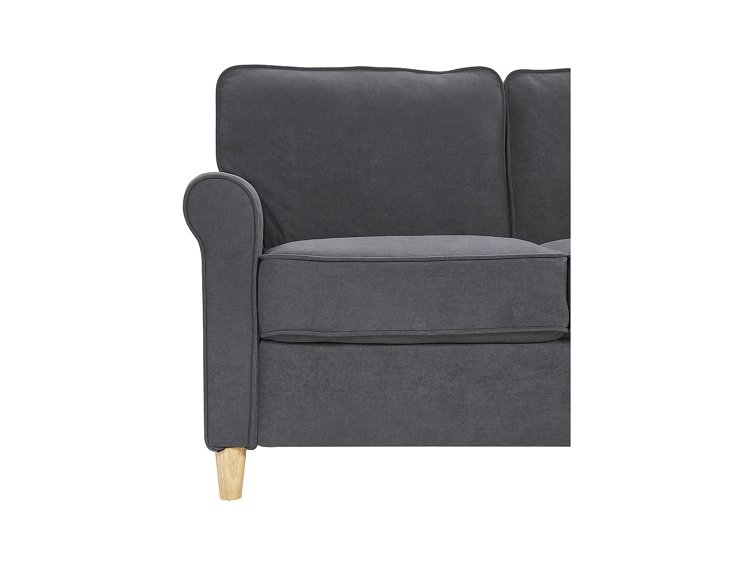 Ensemble de salon 5 places RONNEBY Velours Gris foncé