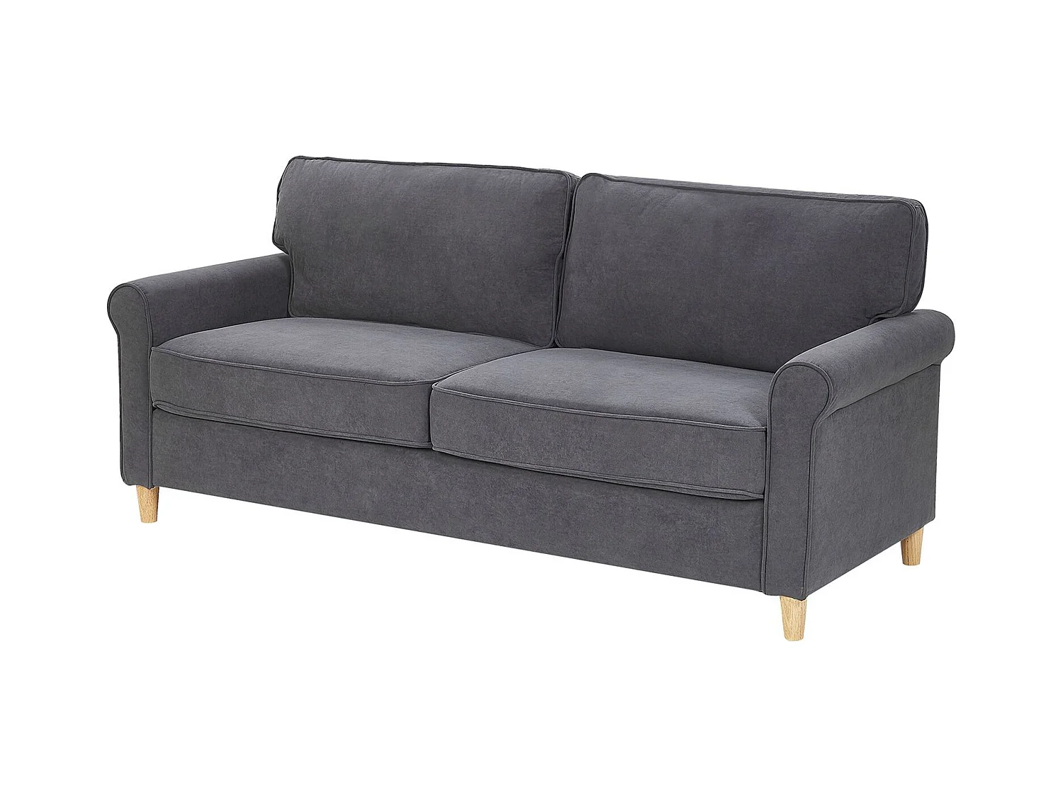 Ensemble de salon 5 places RONNEBY Velours Gris foncé