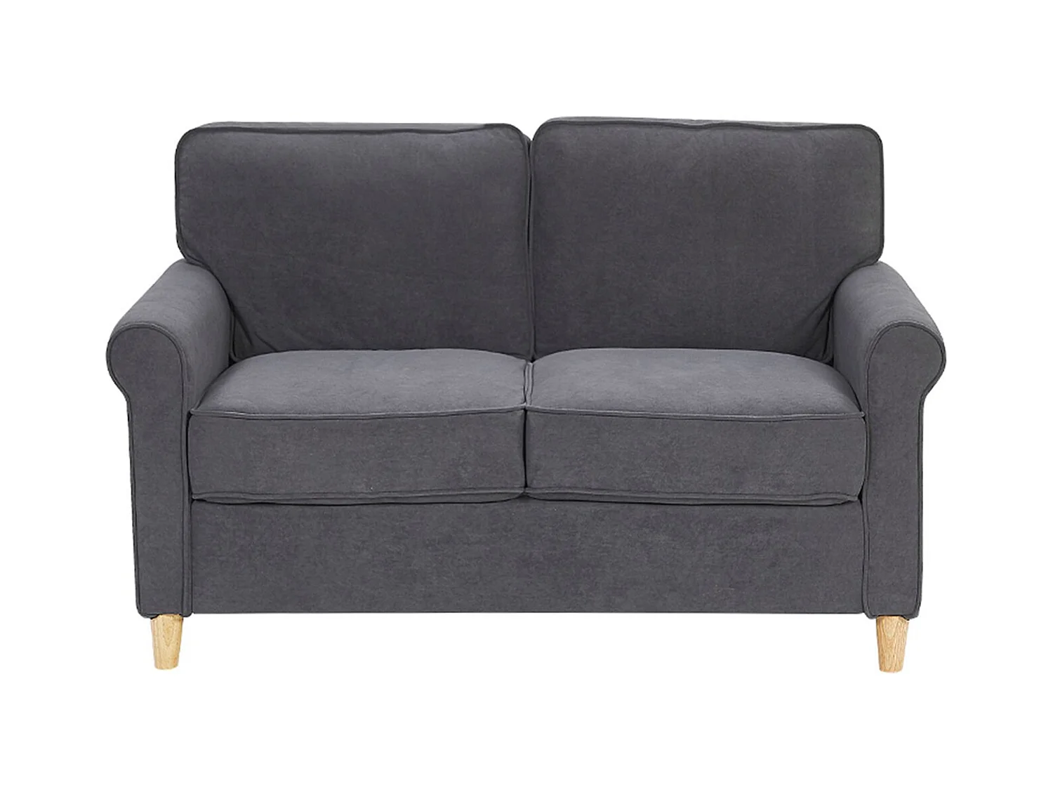 Ensemble de salon 5 places RONNEBY Velours Gris foncé