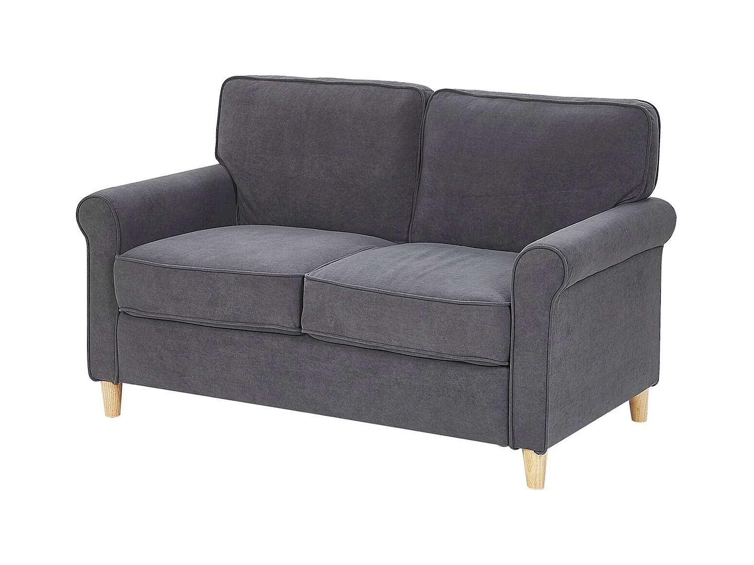 Ensemble de salon 5 places RONNEBY Velours Gris foncé
