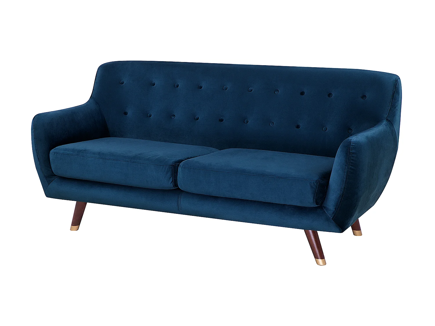 Sofa Set Samtstoff marineblau 6-Sitzer BODO